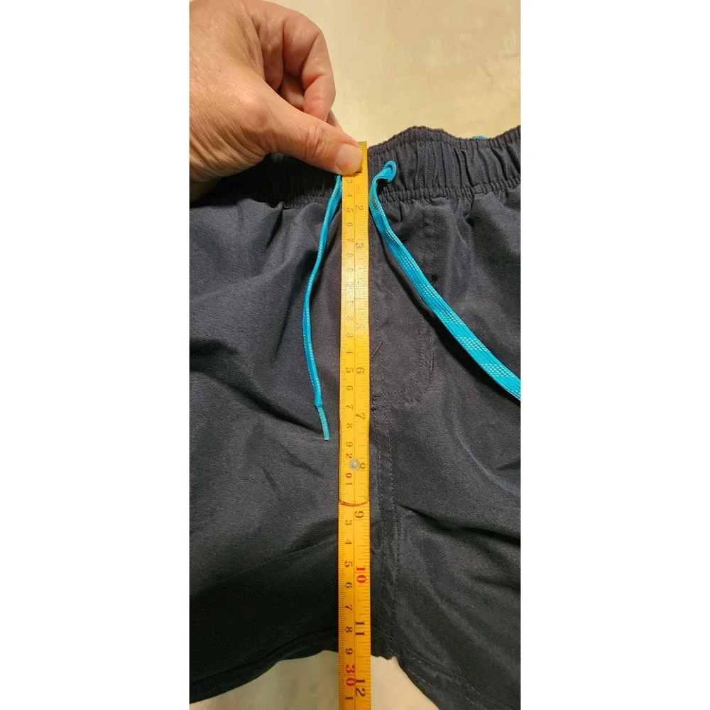 Nike‎ Swim Trunks Mens Small Blue Pink Swoosh Swimsuit Shorts